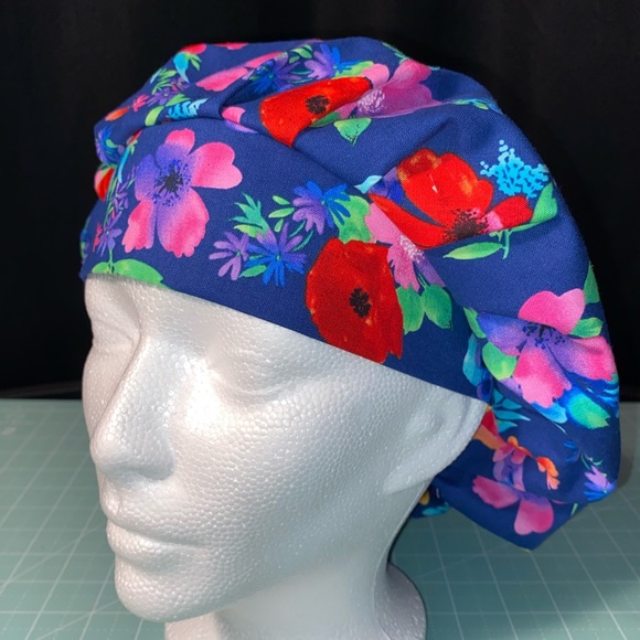 Floral Bouffant Scrub Cap - Picture 2 of 2